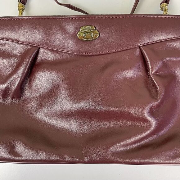 VTG Etienne Aigner Classic Dark Burgundy Leather Shoulder Bag Cross Body Purse - Picture 3 of 7
